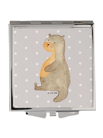Mr. & Mrs. Panda Kleiner Spiegel Otter Bauch ohne Spruch in Grau Pastell