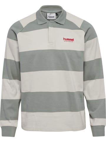 Hummel Longsleeve "Loose Striped Polo Longsleeve" in Grau