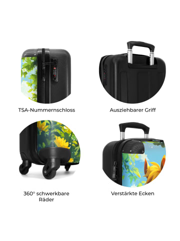 NoBoringSuitCases Suitcase, Handgepäck, Koffer, Trolley, Reisekoffer braunes Pony-Design