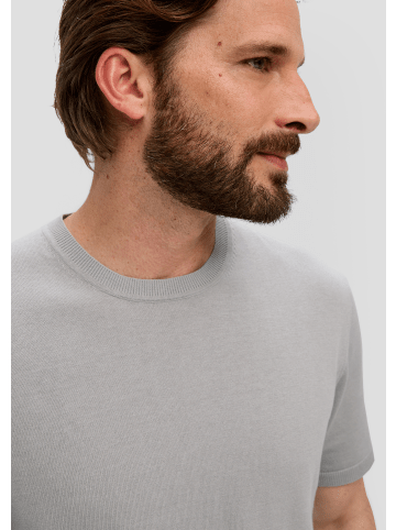 s.Oliver BLACK LABEL Strickpullover kurzarm in Grau