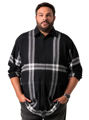 Men Plus Hemd in schwarz