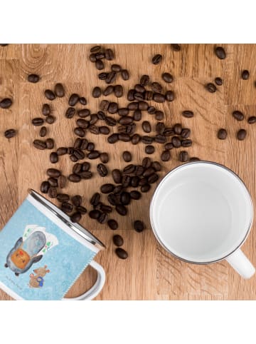 Mr. & Mrs. Panda Tasse Pinguin & Maus Wanderer ohne Spruch in Eisblau