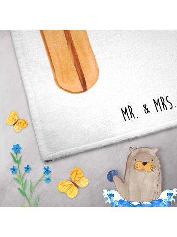 Mr. & Mrs. Panda Frotteetuch Streichhölzer ohne Spruch in Weiß