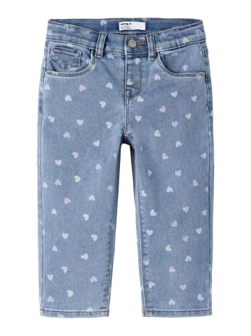 name it Jeans Herzchenprint NMFBELLA MOM SHAPED JEANS in medium blue denim