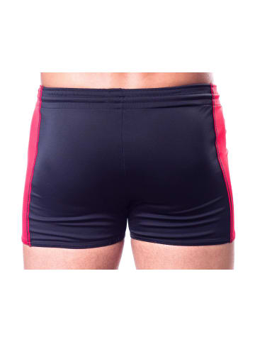 Aquarti Aquarti Herren Badehose mit Kordelzug Gummibund in schwarz/rot