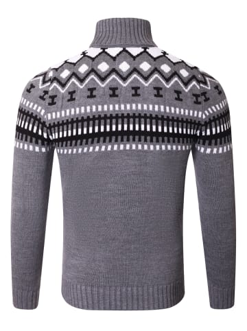 RESLAD Strickpullover Rollkragenpullover in anthrazit
