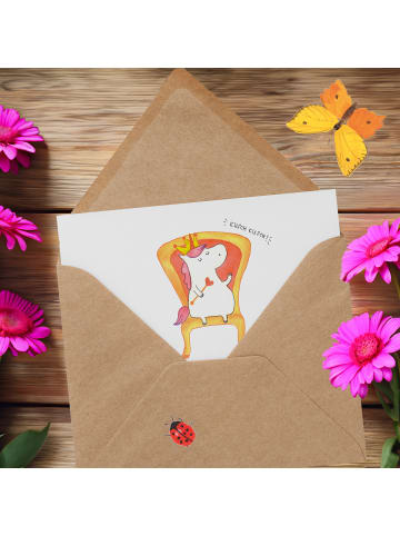 Mr. & Mrs. Panda Klappkarte Einhorn Prinzessin mit Spruch in Weiß