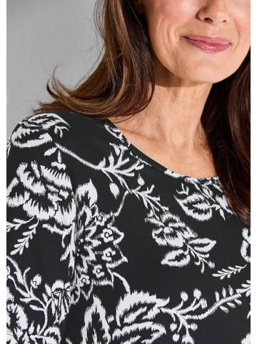 GOLDNER Kurzgröße:  Shirt in schwarz / weiß / gemustert