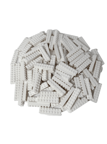 LEGO 2x8 Hochsteine Weiß 3007 10x Teile - ab 3 Jahren in white