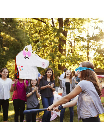 relaxdays 4x Einhorn Pinata in Weiß