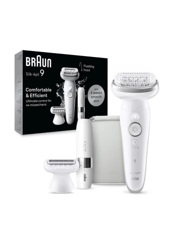 Braun Epilierer Rasierer 9-341 Silk-épil 9 in Weiß