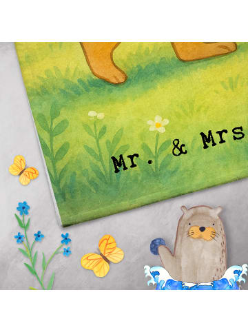 Mr. & Mrs. Panda Handtuch Fuchs Federball spielen Design ohne Sp... in Weiß