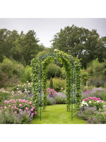 relaxdays Rosenpavillon in Grün - (B)206 x (H)290 x (T)206 cm