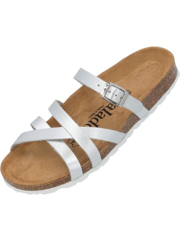 Palado Pantoletten Cruisi Premium Leather in Silber Metallic