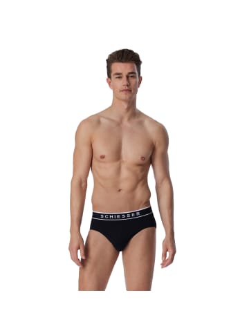 Schiesser Slip 6er Pack in Schwarz