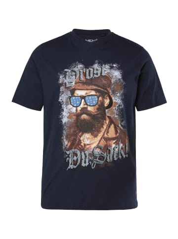 Men Plus Kurzarm T-Shirt in navy blau