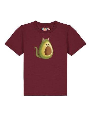wat? Apparel T-Shirt Avocato in Weinrot
