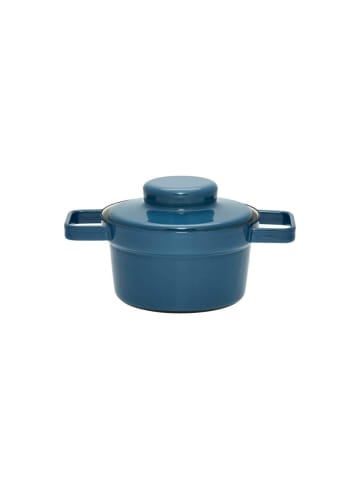 Riess Aromapot Emaille Topf mit Deckel Silent in Dunkelblau