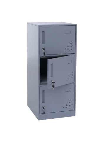 MCW Spind P63 3 Türen, Grau