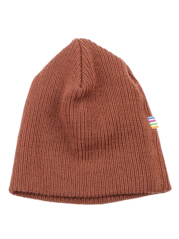 Joha Beanie aus Merinowolle in rost