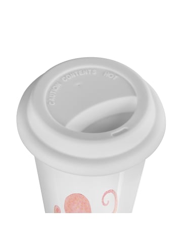 Mr. & Mrs. Panda Kaffeebecher To Go Tintenfisch mit Spruch in Weiß