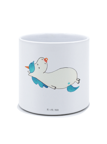 Mr. & Mrs. Panda Blumentopf Groß Einhorn Schnuller ohne Spruch in Weiß