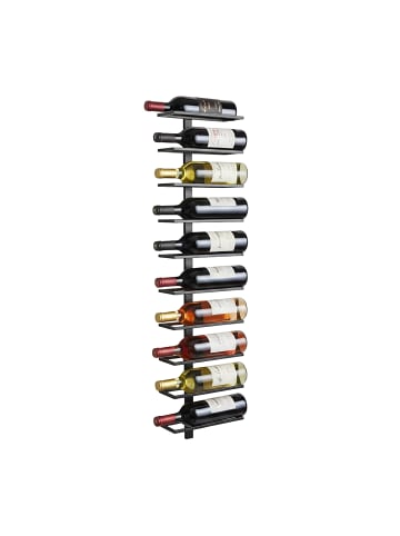 relaxdays Weinregal in Schwarz - (B)27 x (H)116,5 x (T)10 cm