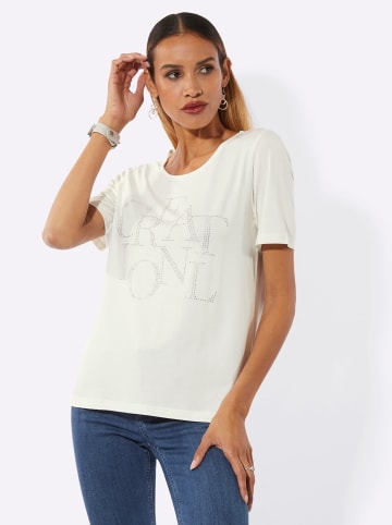 creation L Kurzarmshirt in ecru