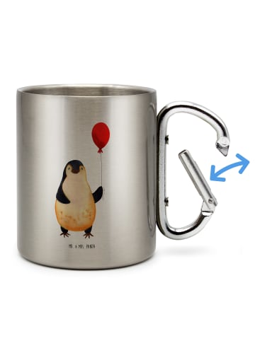 Mr. & Mrs. Panda Becher Pinguin Luftballon ohne Spruch in Silber