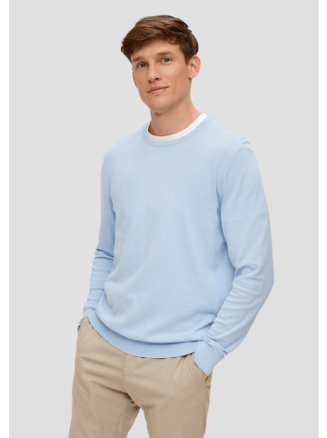 s.Oliver BLACK LABEL Strickpullover langarm in Blau