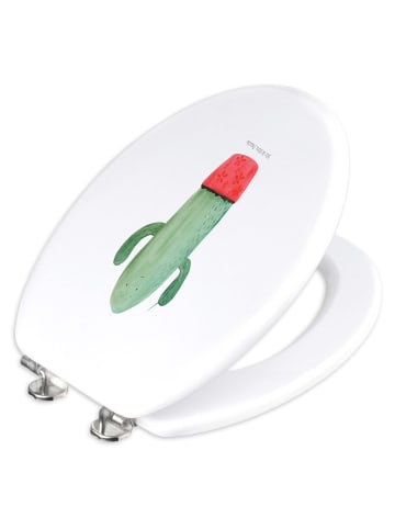 Mr. & Mrs. Panda Klo-Deckel Kaktus Wut ohne Spruch in Weiß