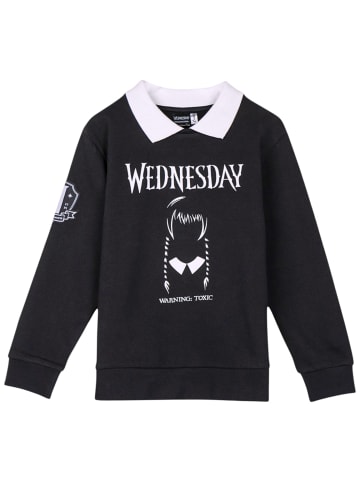 Cerda Sweatshirt Wednesday mit Kragen in Schwarz