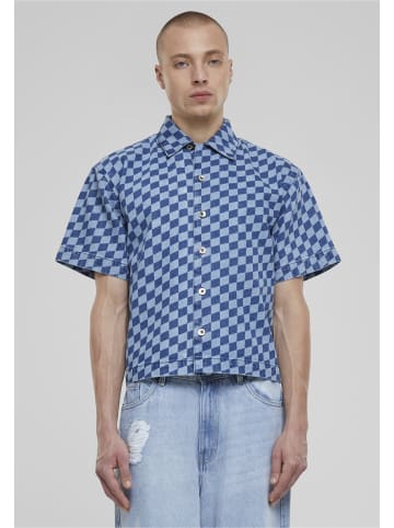Urban Classics Short Sleeve Shirt in bluelasercheck
