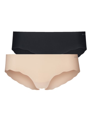 Skiny 2er Pack Panty in beige-black