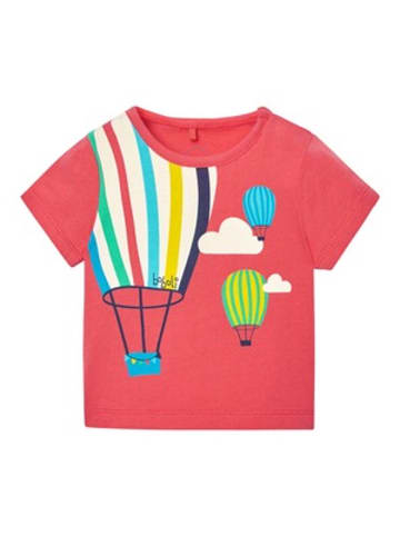 Boboli 2-tlg. Set T-Shirt und Jeans-Shorts Heißluftballons in Mehrfarbig