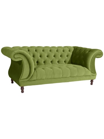 58 aufm Kessel CHESTERFIELD Sofa 2-Sitzer Kaylin Samtvelours oliv