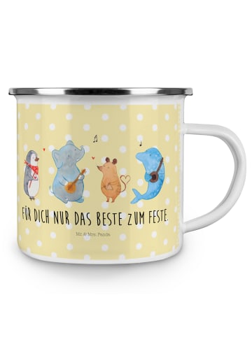 Mr. & Mrs. Panda Becher Big Einheit mit Spruch in Gelb Pastell