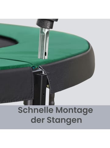 SONGMICS Trampolin Saul in Schwarz-Dunkelgrün - Ø305 cm