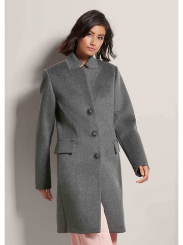 MADELEINE Kurzmantel mit Stehkragen in graphit / wollweiß / melange