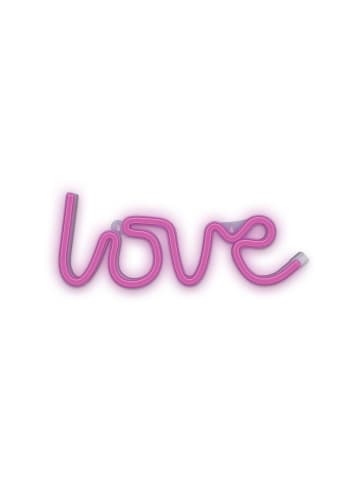 COFI 1453 Neon LED Zeichen Licht Batterie / USB LED Licht Home Leuchtschild Nachtlicht Love - Pink in Pink
