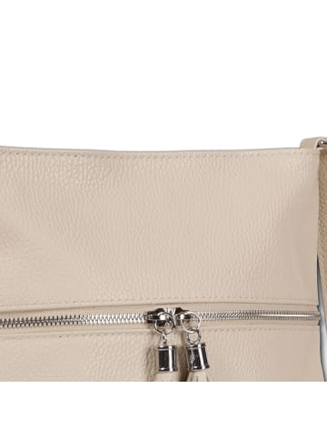 Toscanto Leder Umhängetasche Toscanto Tasche beige ca. 30cm