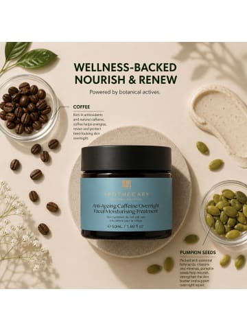 Dr Botanicals Anti-Ageing Caffeine Overnight Facial Moisturising Treatment 50ml