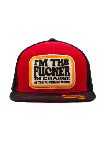 King Kerosin King Kerosin Flatbrim Cap I'm The Fucker In Charge Of You Fucking Fucks in rot