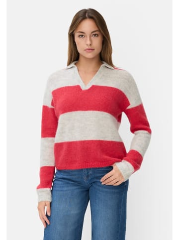 Camel Active Strickpullover mit Hemdkragen in Rot