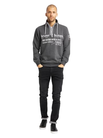 Bruno Banani Sweatshirt DIXON in Anthrazit / Melange