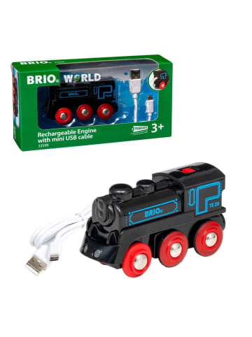 Brio Aktionsspiel BRIO World - Schwarze Akku-Lok mit Mini-USB Ab 3 Jahre in bunt