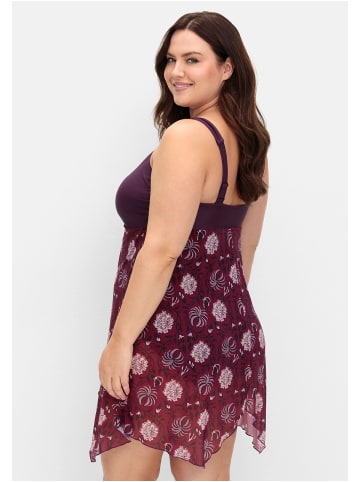 sheego by Joe Browns Badekleid in beere gemustert