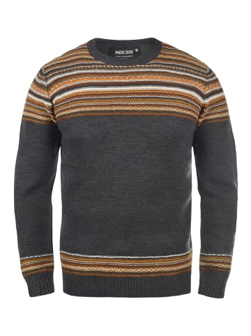 INDICODE Strickpullover IDLurdes 35416MM Strickpulli aus Grobstrick in grau melange