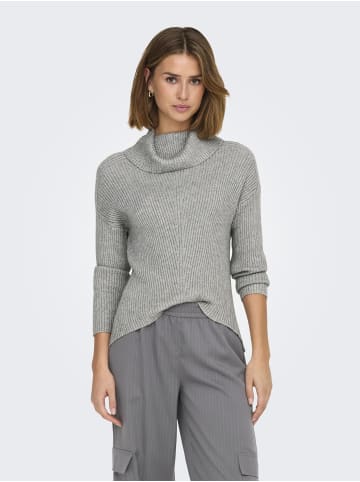 ONLY Strickpullover in Medium Grey Melange