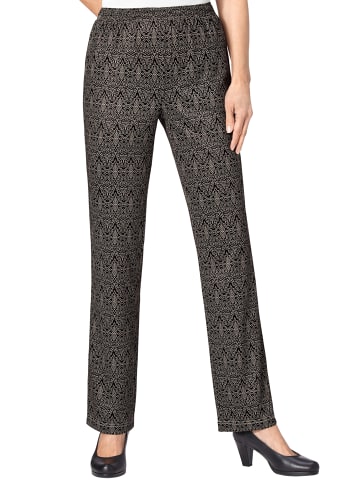 WITT WEIDEN Jerseyhose in taupe-gemustert